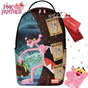 Pink Panther Sprayground Backpack  Monry Heist NWT limited